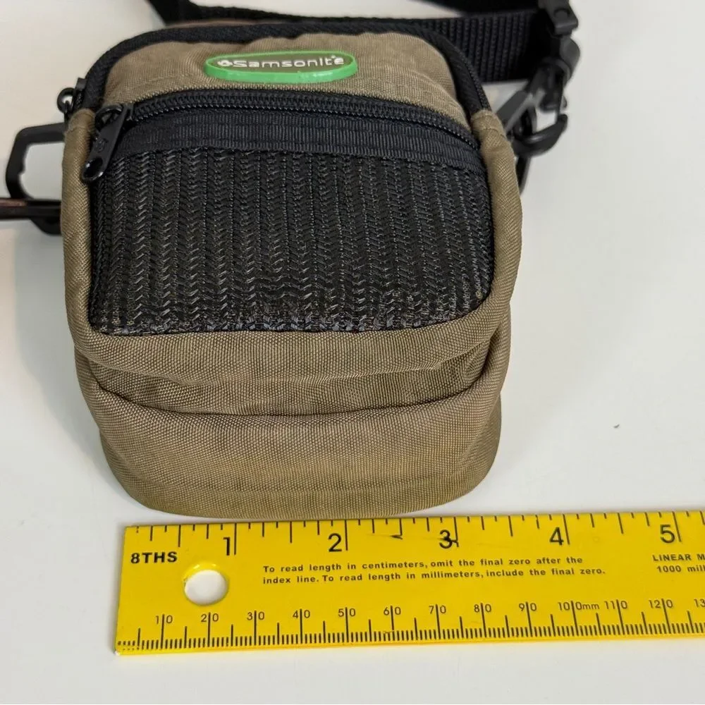 Vintage Samsonite Olive and Black Mini Camera Crossbody Bag